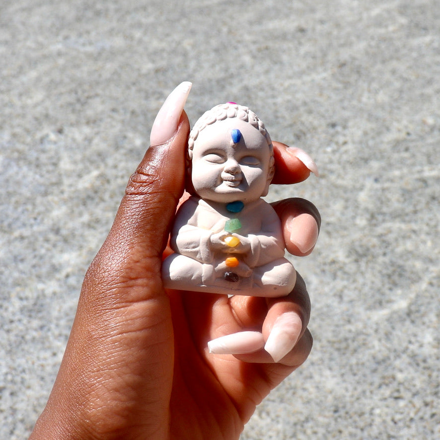 mini chakra buddha figurine