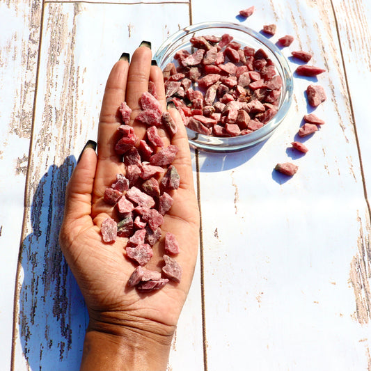 rough rhodonite minis