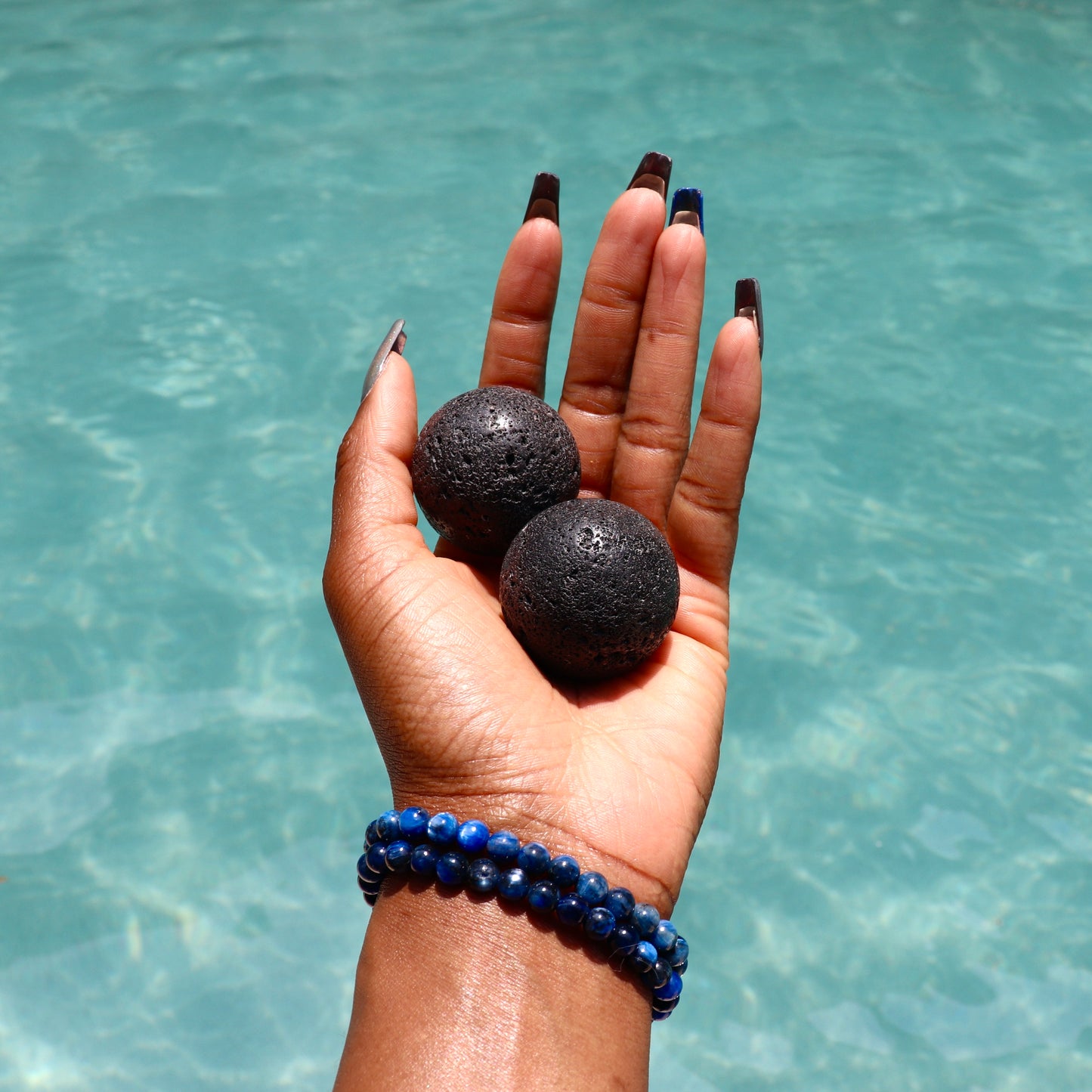 Lava Stone Sphere (1.50" diameter)