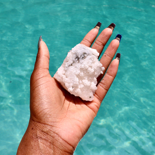 African Quartz - Pyrite inclusions (James - 185 g)