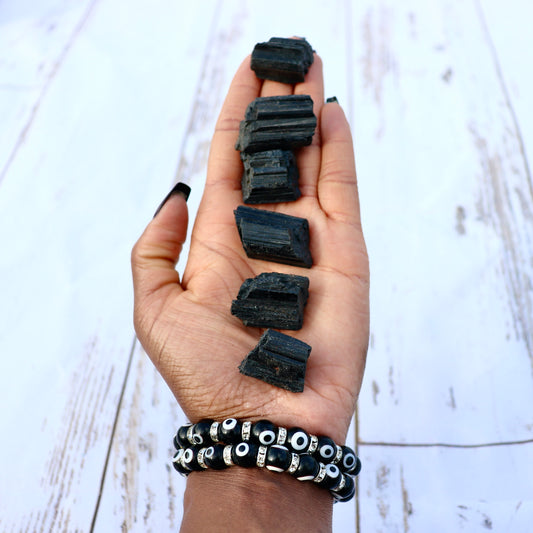 Rough Black Tourmaline Mini Rods