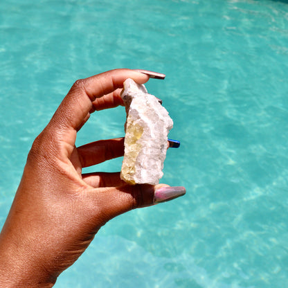 African Quartz - Pyrite inclusions (James - 185 g)