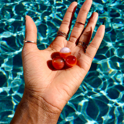 Carnelian Mini Spheres (0.75" diameter)