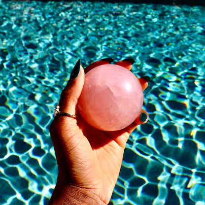 Rose Quartz Sphere (Large: 2.50" diameter)