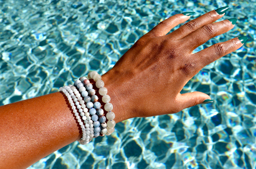 aquamarine elastic bracelets