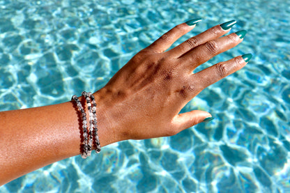 4 mm black rutilated quartz bracelet