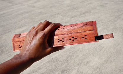 Carved Wood Incense Storage Box