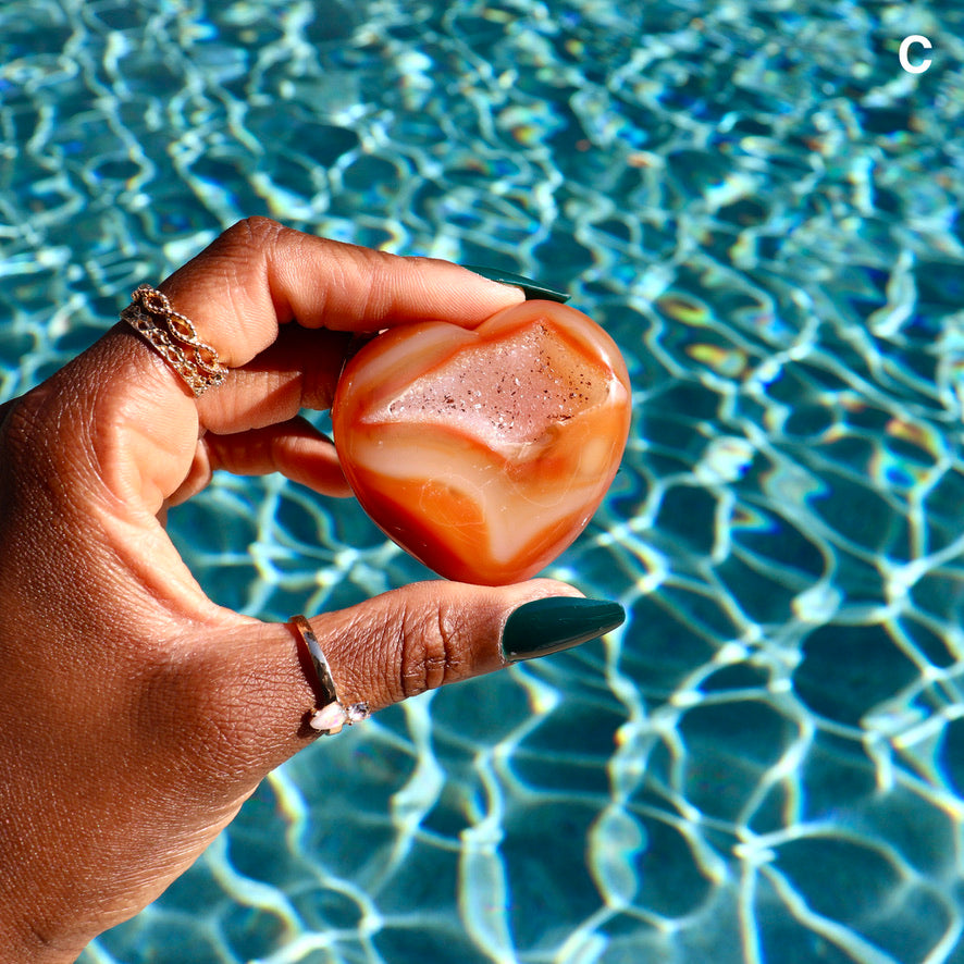 Druzy Carnelian Heart