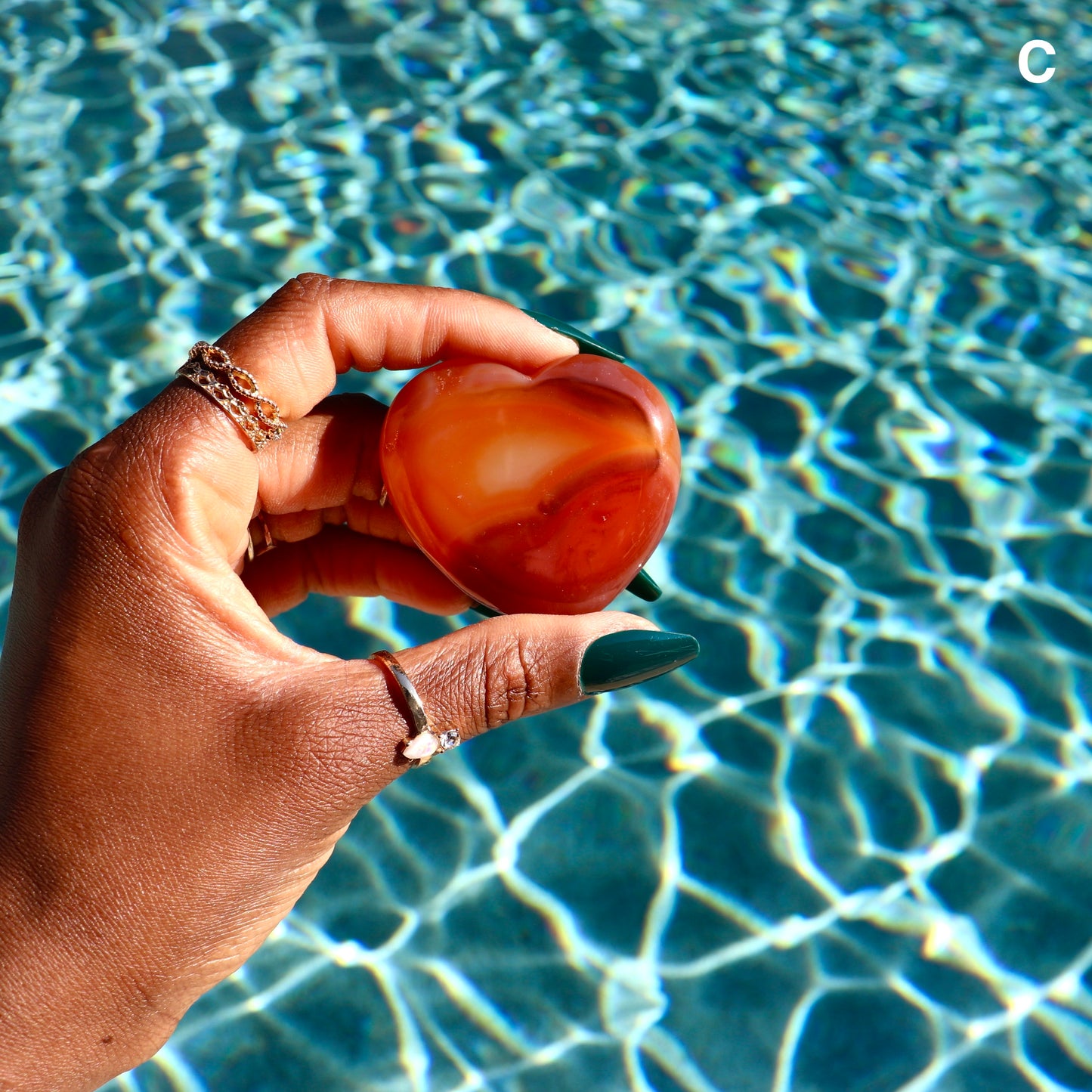 Druzy Carnelian Heart