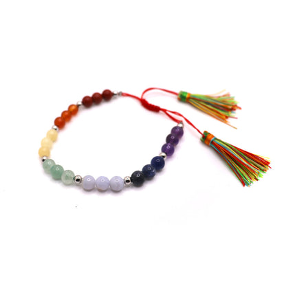 6 mm 7 chakra bracelet with chakra crystal stones