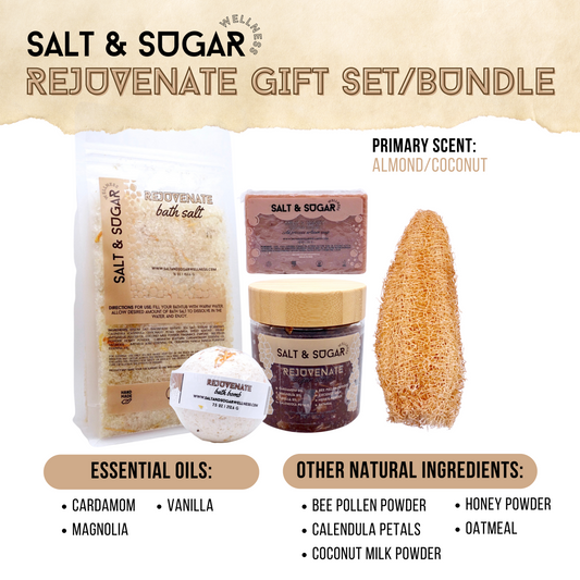 almond coconut rejuvenate gift set bundle all natural handmade