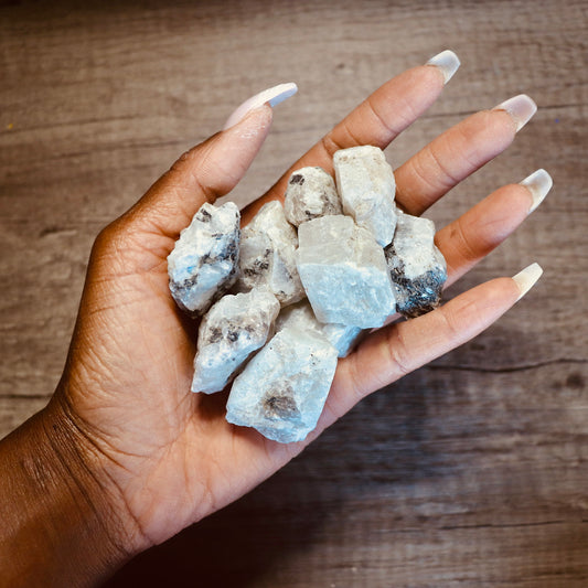 raw rainbow moonstone