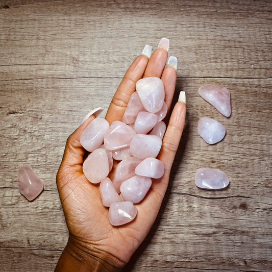 tumbled rose quartz