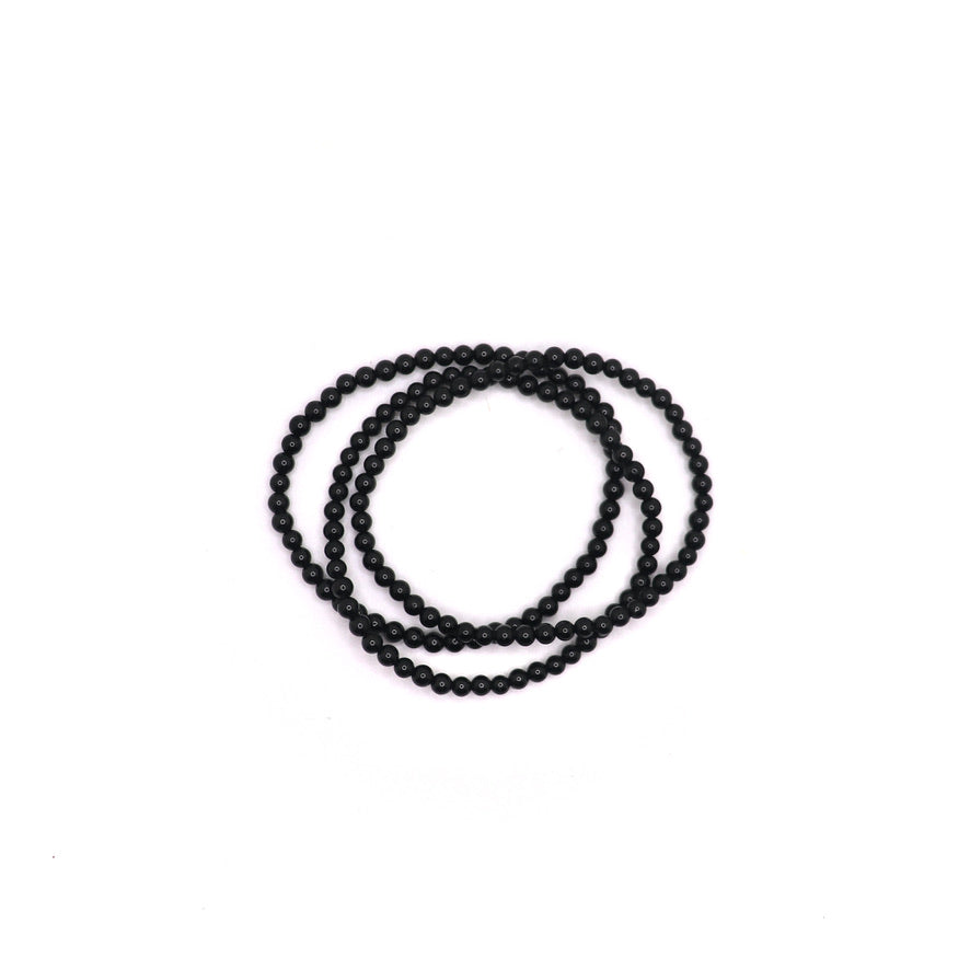 4 mm black tourmaline bracelet