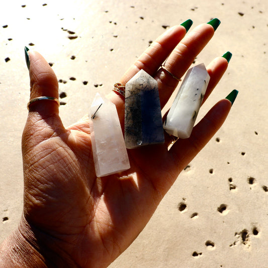 Tourmalinated Quartz Standing Towers (Standing Points)