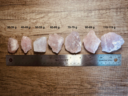 rough raw rose quartz natural stone