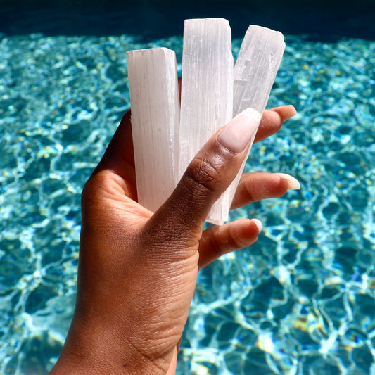 4" inch selenite wand