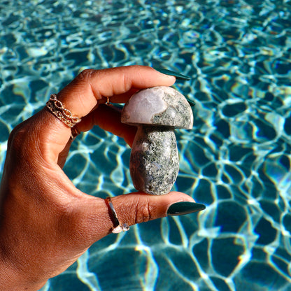 Moss Agate Mushroom