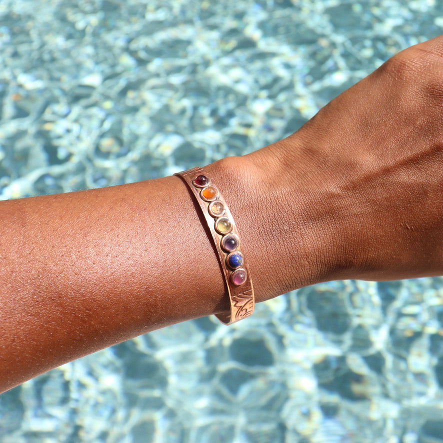 7 chakra magnetic copper bracelet