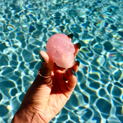 Crystal Skull | Rose Quartz Skull or Clear Quartz Skull