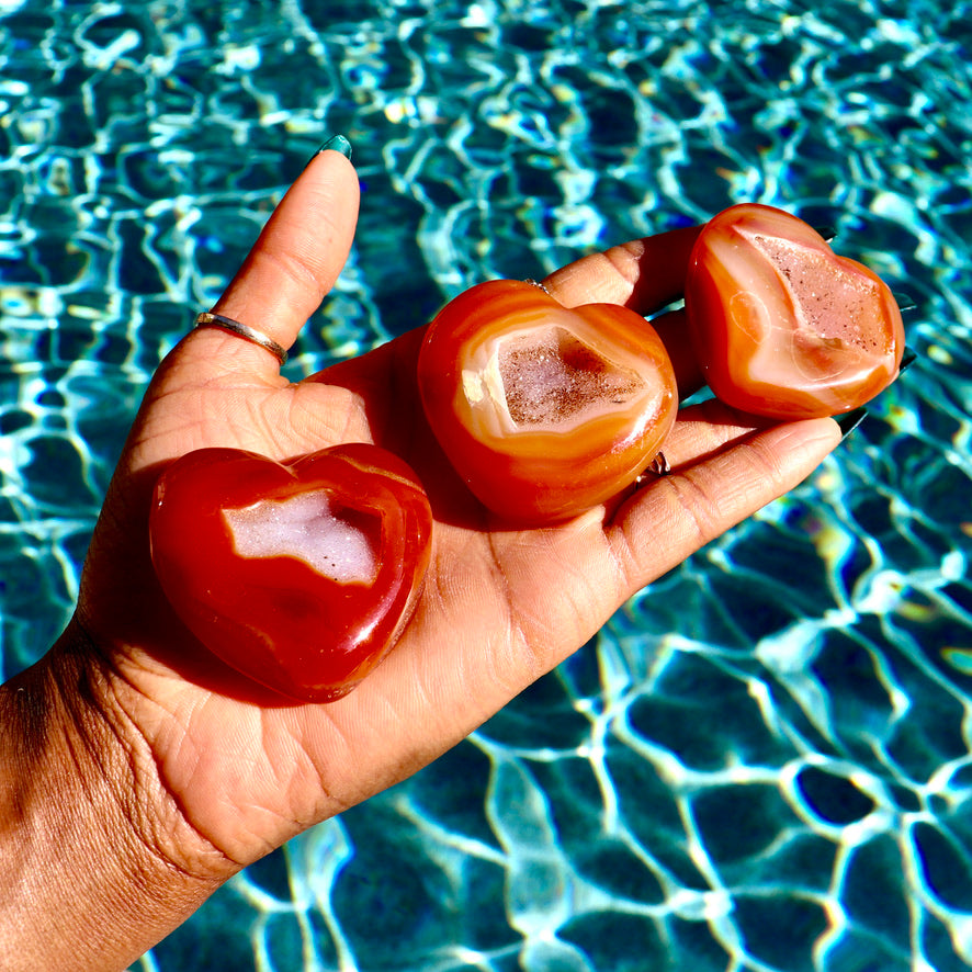 Druzy Carnelian Heart