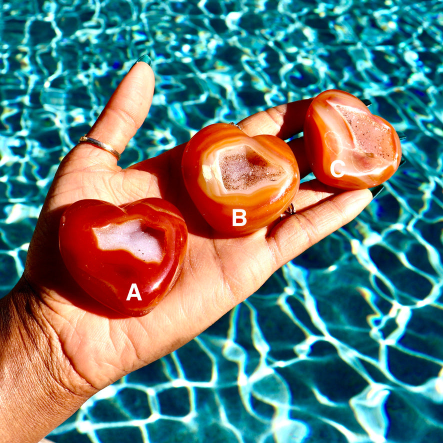 Druzy Carnelian Heart