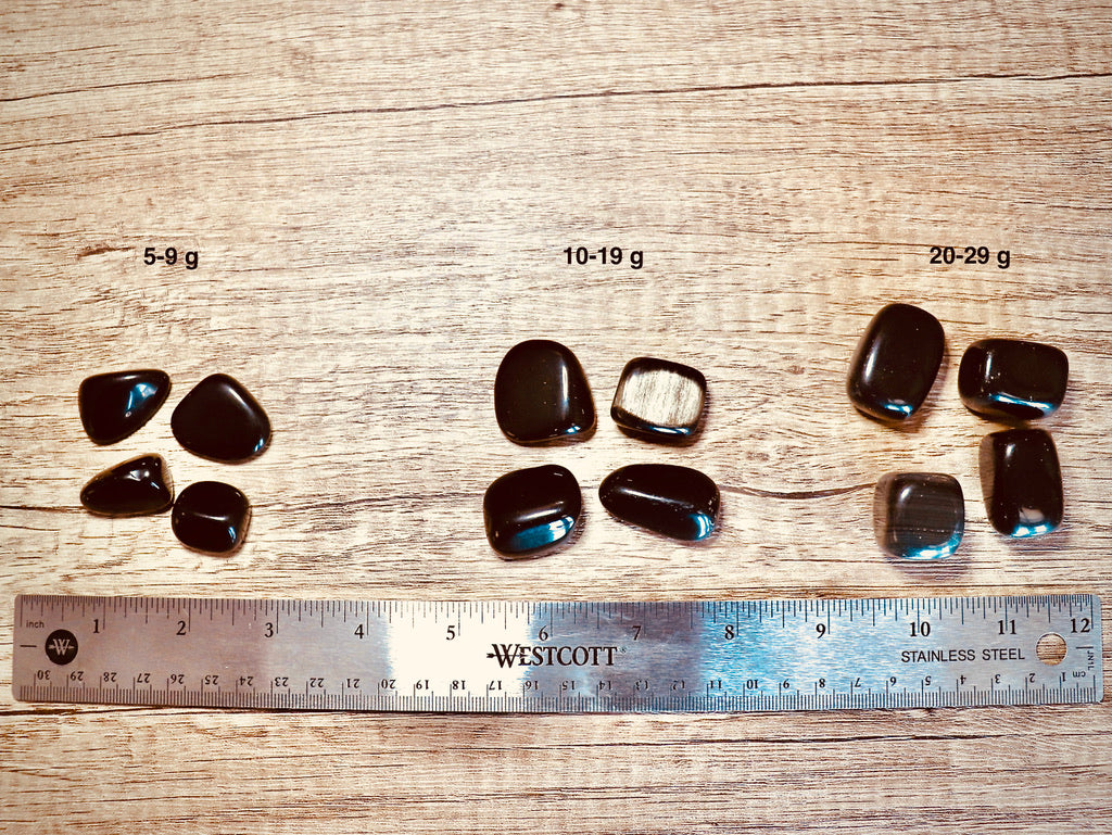 tumbled black obsidian