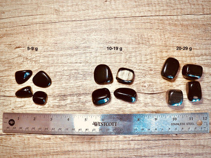 tumbled black obsidian