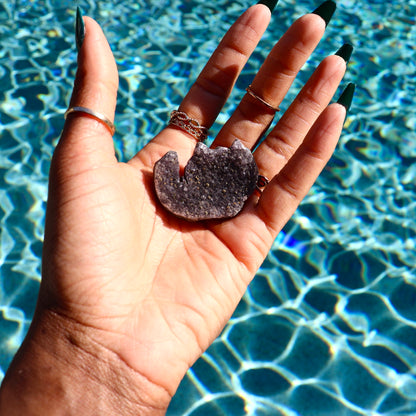 Druzy Amethyst Cat