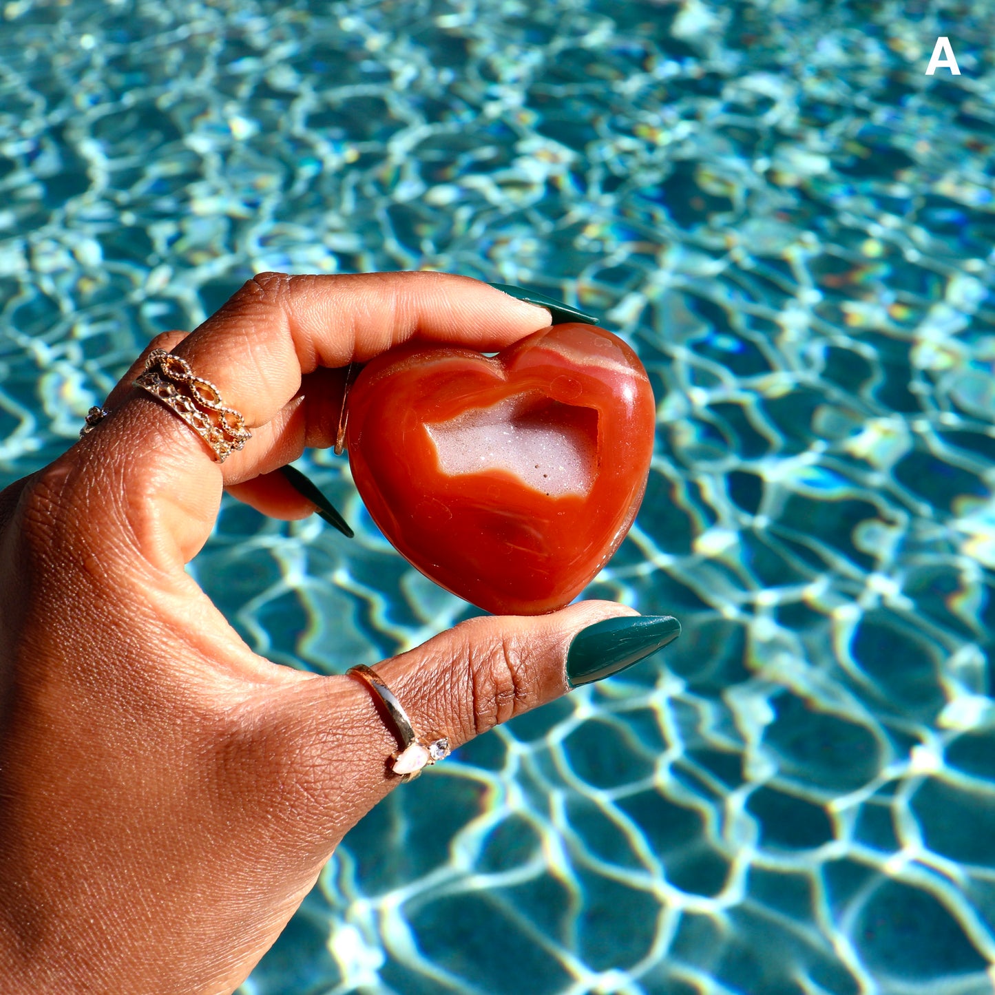 Druzy Carnelian Heart