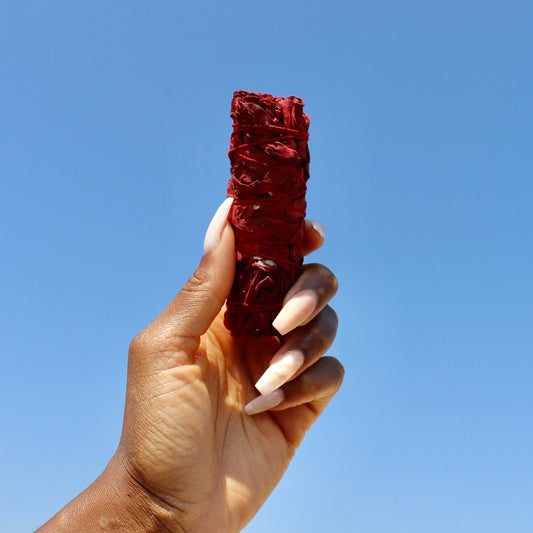 dragon's blood and white sage smudge stick