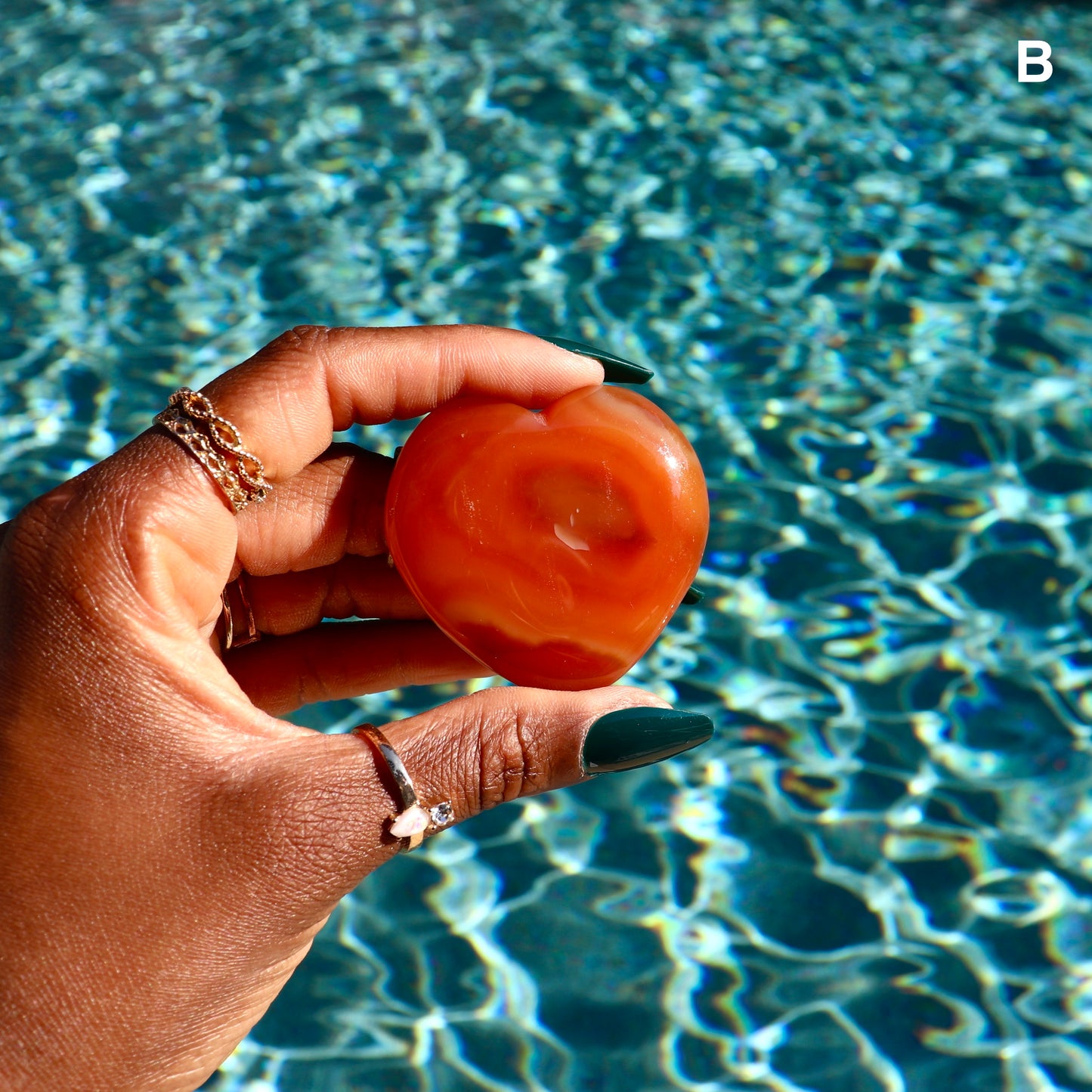 Druzy Carnelian Heart