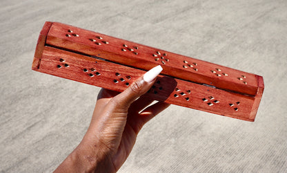 Carved Wood Incense Storage Box