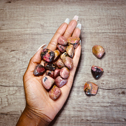 tumbled rhodonite