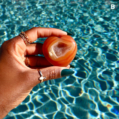 Druzy Carnelian Heart