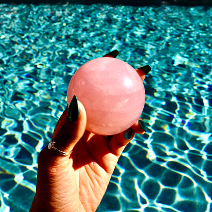 Rose Quartz Sphere (Large: 2.50" diameter)