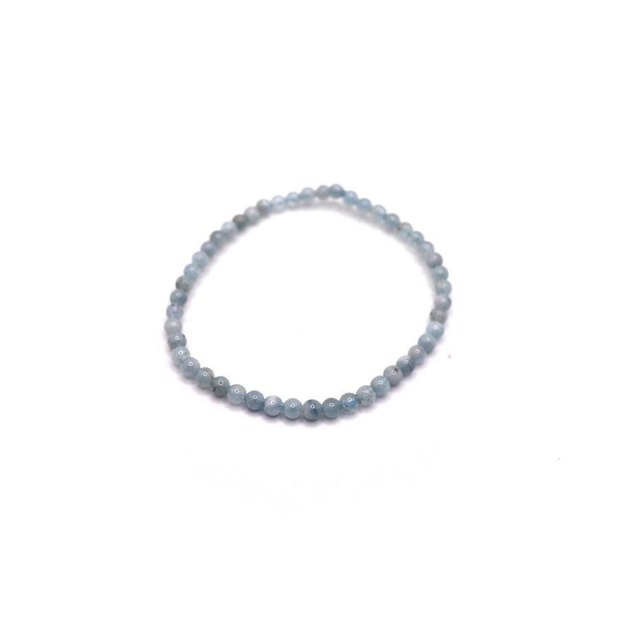 4 mm aquamarine bracelet