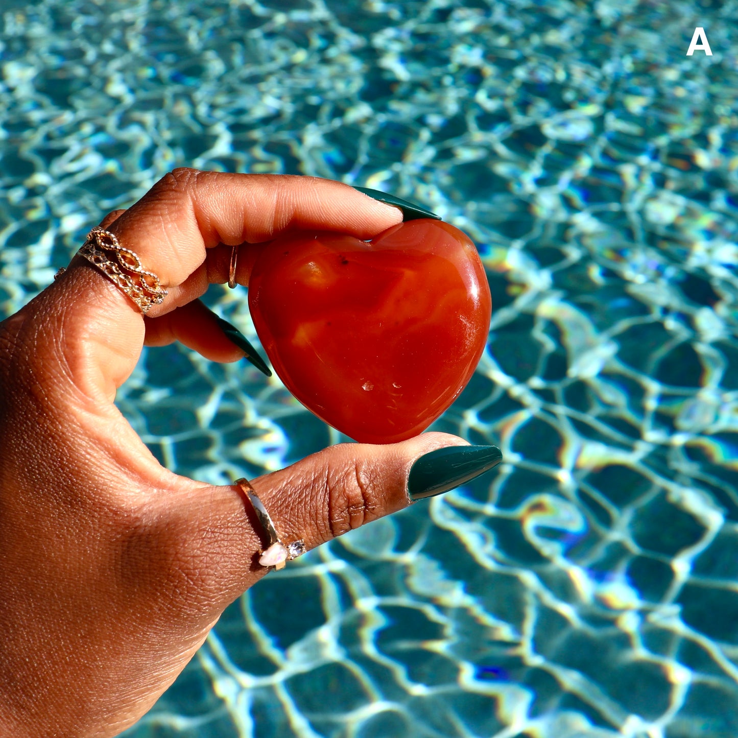 Druzy Carnelian Heart